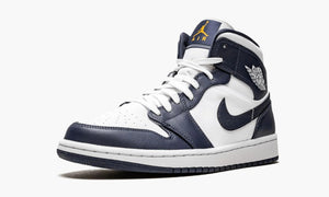 Air Jordan 1 Mid "White Metallic Gold Obsidian" - 554724 174 | Grailshop