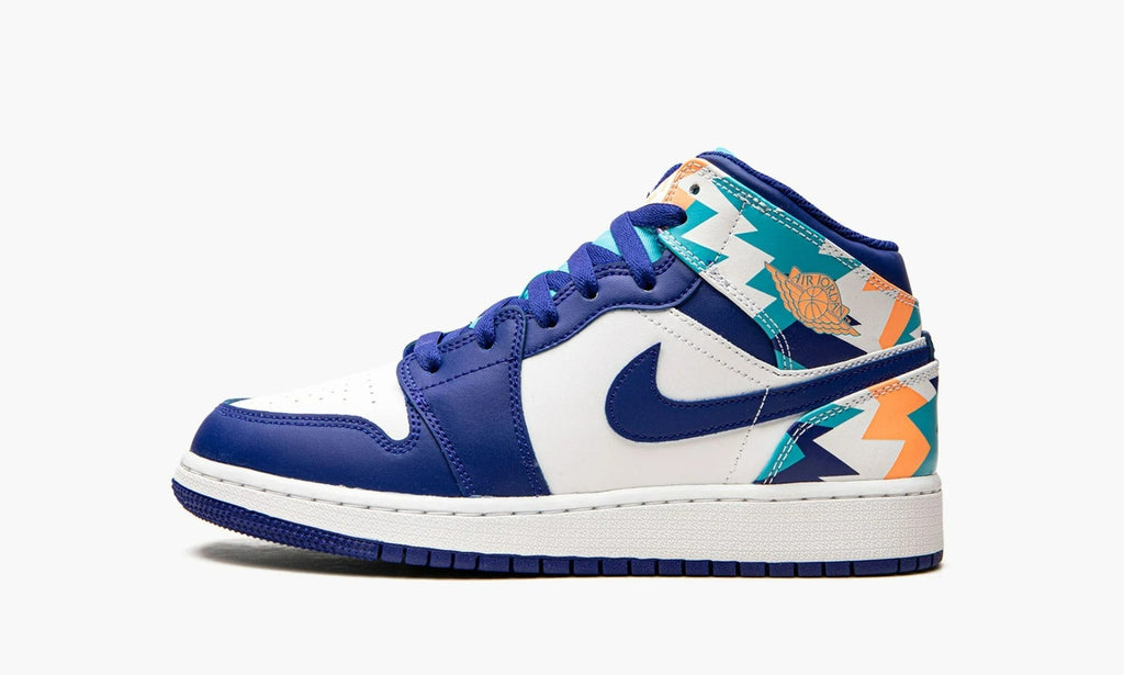 Air Jordan 1 Mid GS "Geometric Print" - 555112 105 | Arcastore