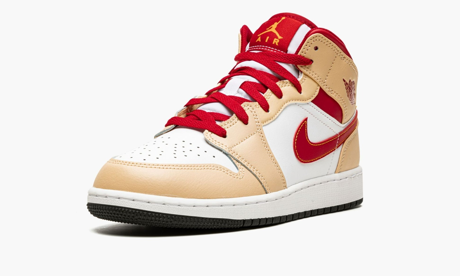 Air Jordan 1 Mid GS "Light Curry Cardinal" - 554725 201 | Arcastore