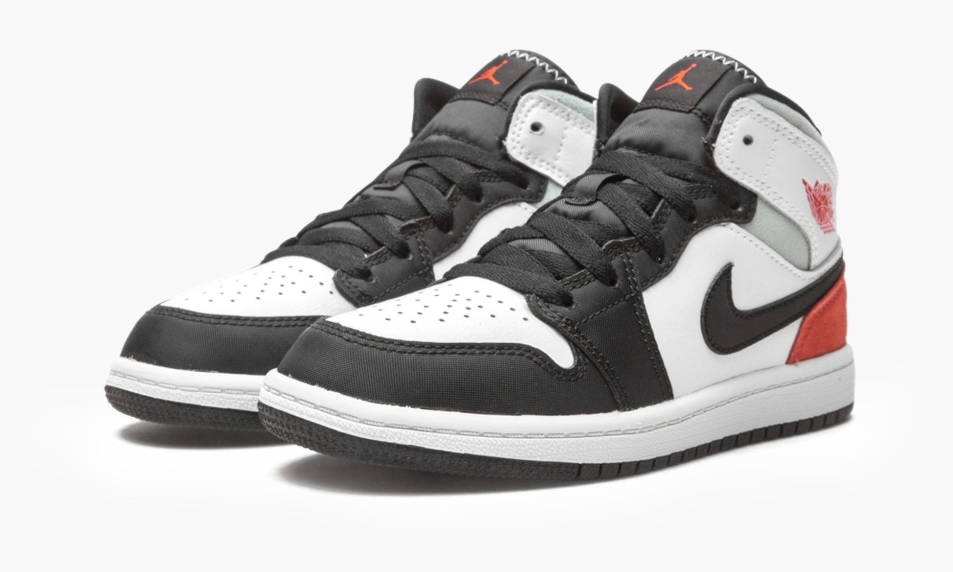 Air Jordan 1 Mid SE PS "White Black Red Spruce" - BQ6932 100 | Arcastore