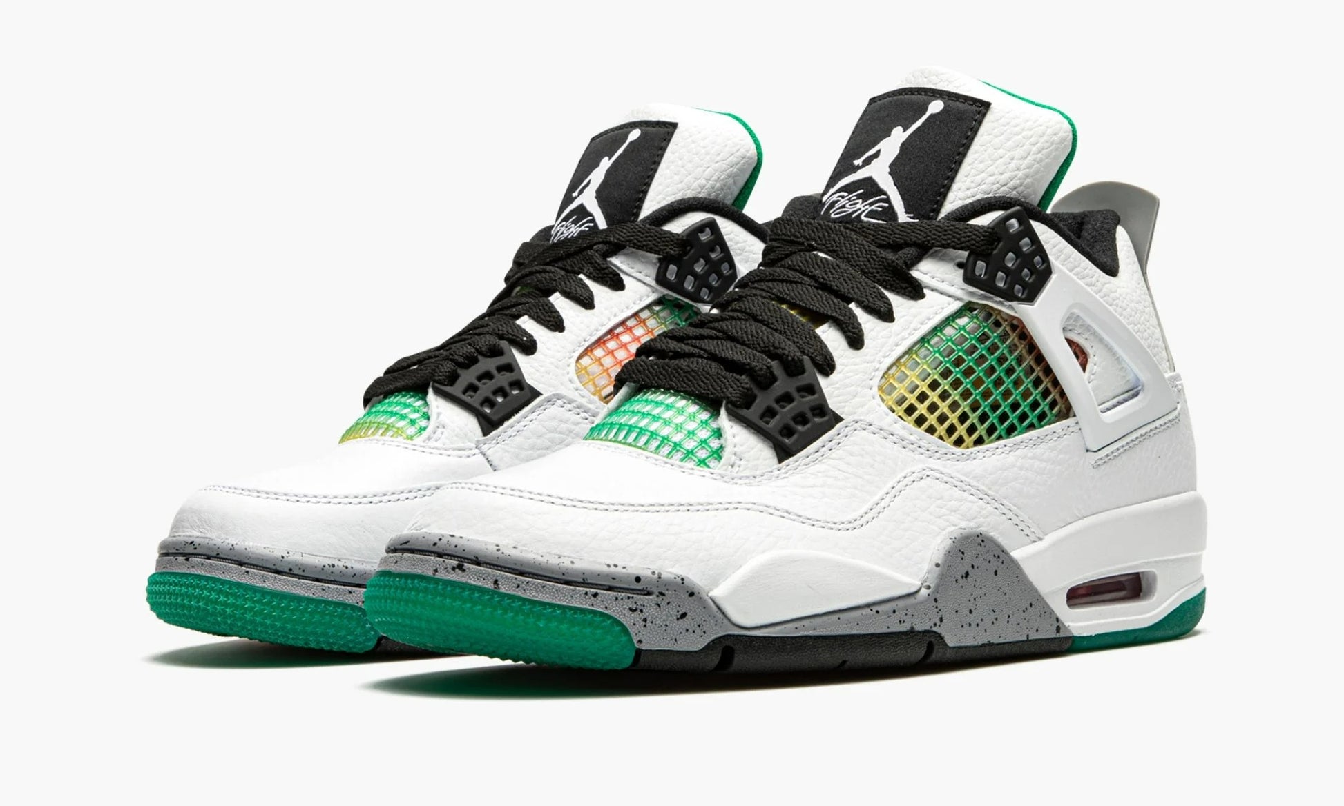 Air Jordan 4 Retro WMNS "Lucid Green Rasta" - AQ9129 100 | Arcastore