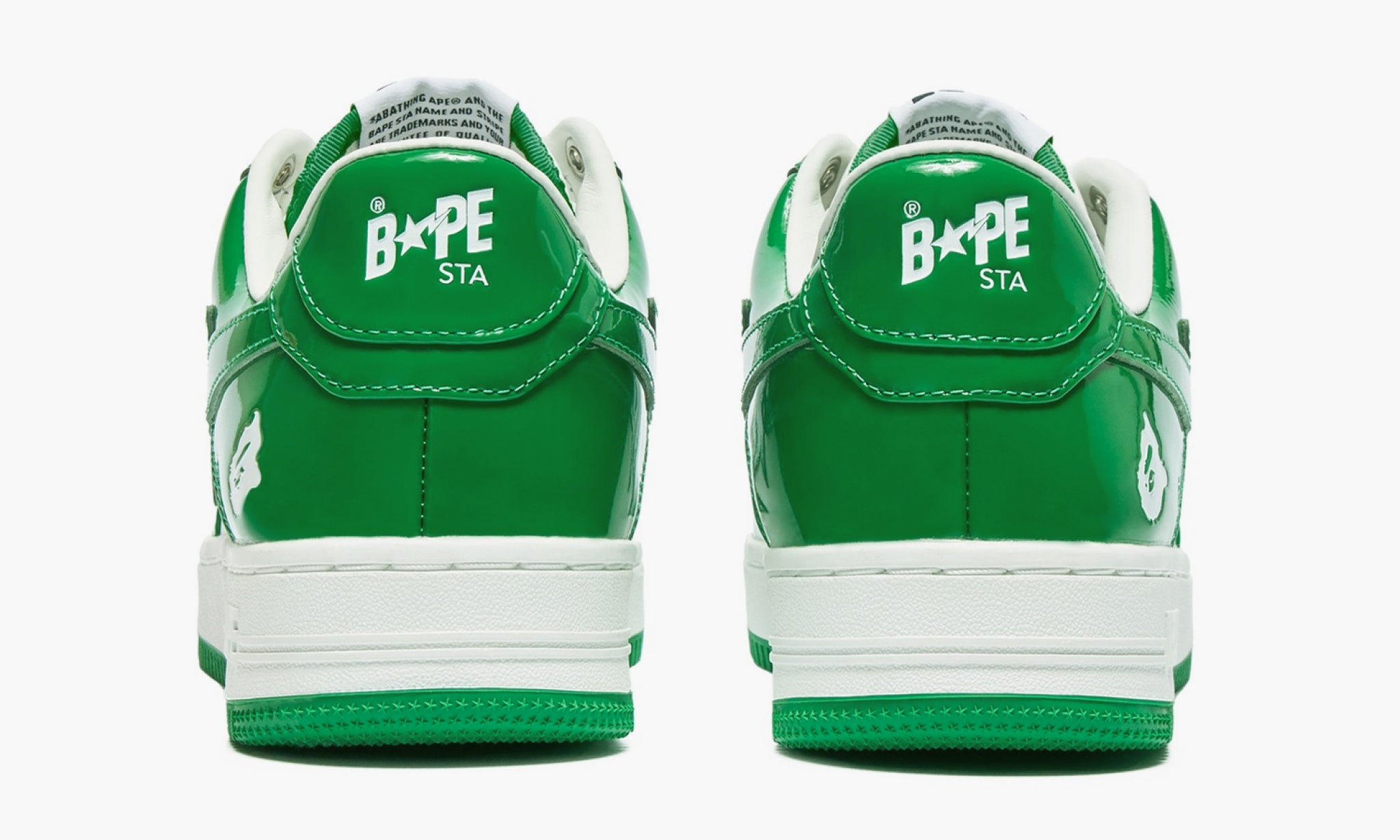 Bape Sta "Patent Leather Green White"