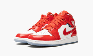 Nike Air Jordan 1 Mid SE GS "Barcelona Sweater Red Patent" - DC7248 600 | WAYOFF