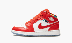 Nike Air Jordan 1 Mid SE GS "Barcelona Sweater Red Patent" - DC7248 600 | WAYOFF